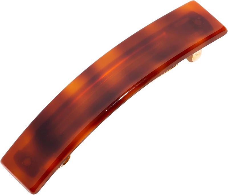 France Luxe Tortoise Classic Rectangle Barrette - Image 1