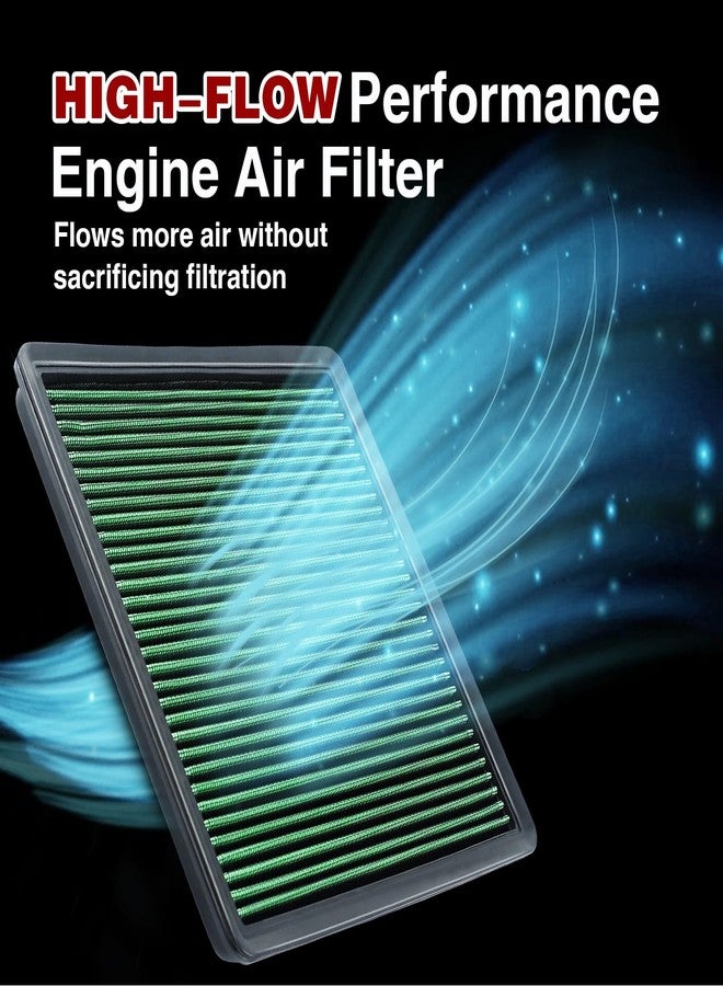 KNSPEC High Performance Engine Air Filter Washable & Reusable Increase Power Compatible with 2007-2021 Ford F150, F250, F350, F450, F550, F650 - Image 5