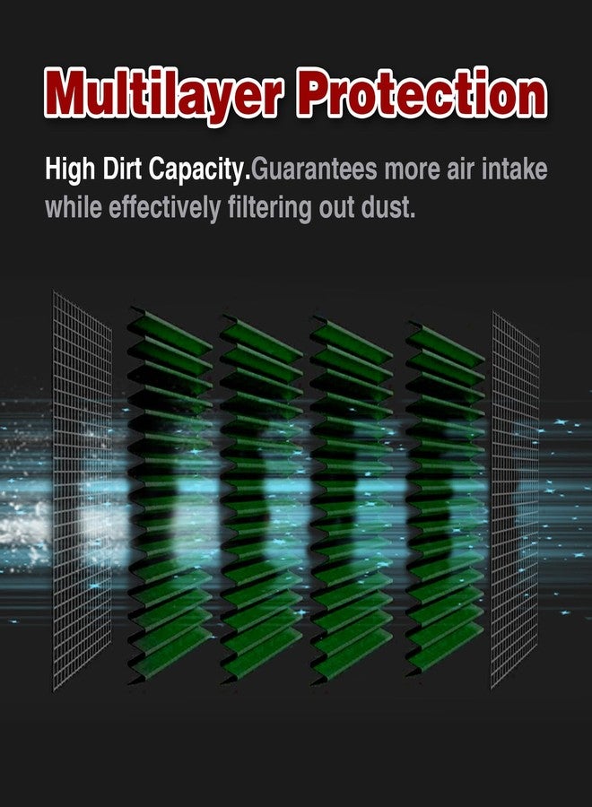 KNSPEC High Performance Engine Air Filter Washable & Reusable Increase Power Compatible with 2007-2021 Ford F150, F250, F350, F450, F550, F650 - Image 4