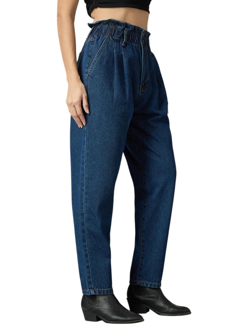 AKA CHIC Women's Tapered Jeans (AKCB 1449_Blue_26) - Image 1