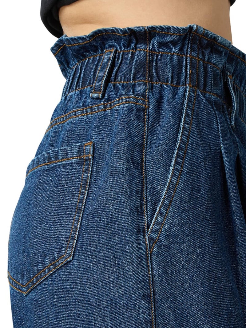 AKA CHIC Women's Tapered Jeans (AKCB 1449_Blue_26) - Image 4
