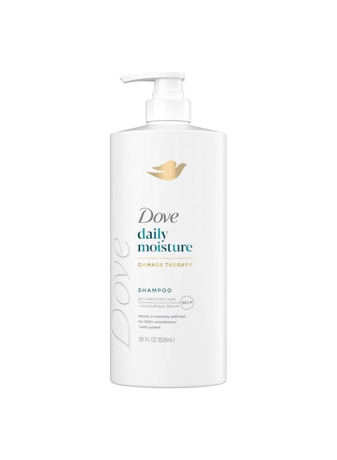 Dove Damage Therapy Shampoo Daily Moisture for Dry Hair with Bio-Protein Care Technology and Hyaluronic Serum 28 Fl Oz - Image 1