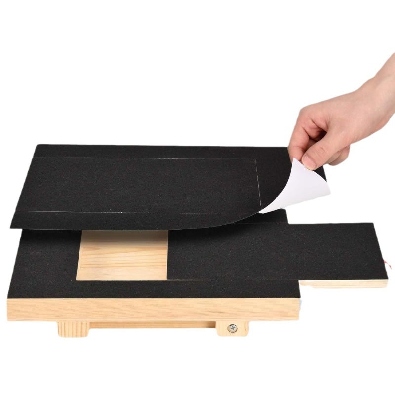 ，。，：

Wooden Dog Scratching Board: Black, Durable Pet Nail File Board - Portable Dog Nail Care Tool for Home and Travel Use - Image 2