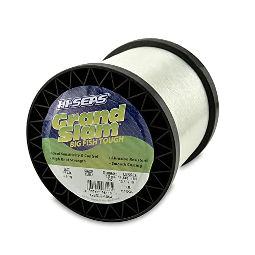 Hi-Seas Grand Slam Monofilament Line, 10 lb / 4.5 kg Test, .012 in / 0.30 mm Dia, Clear, 11840 yd / 10826 m - Image 1