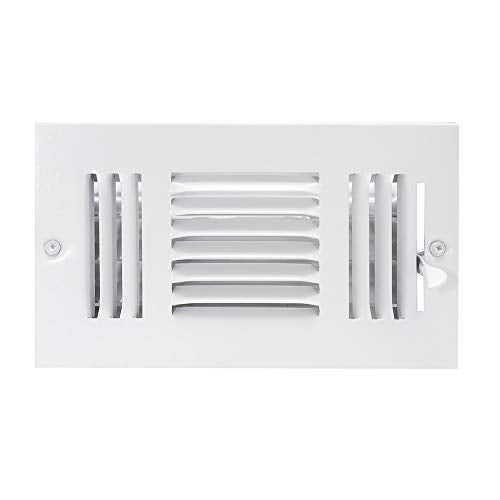 EZ-FLO 8 x 4 Inch Three-Way Ventilation Steel Sidewall/Ceiling Register, Steel Duct Opening, 61658 - Image 4