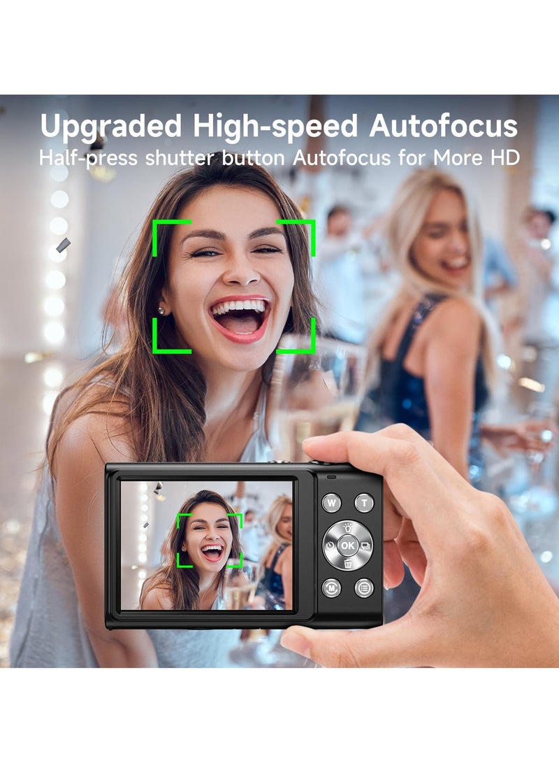 Digital Camera, UHD 4K Vlogging Camera with Autofocus, Includes 32GB Card, 48MP Resolution and 16X Digital Zoom - Image 2