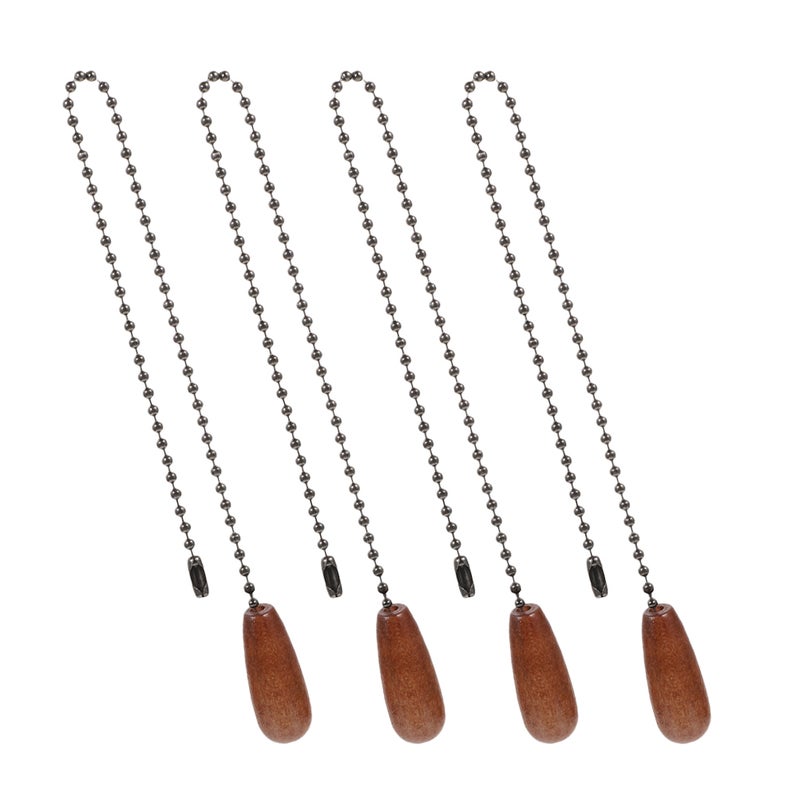 4Pcs Fan Chain Pulls Vintage Pull Chain Extension Wood Pendant Pull Chain for Ceiling Light Lamp - Image 5