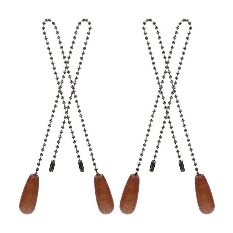 4Pcs Fan Chain Pulls Vintage Pull Chain Extension Wood Pendant Pull Chain for Ceiling Light Lamp - Image 1