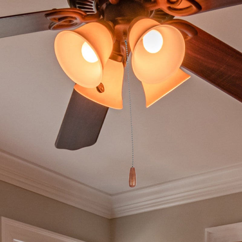 4Pcs Fan Chain Pulls Vintage Pull Chain Extension Wood Pendant Pull Chain for Ceiling Light Lamp - Image 4