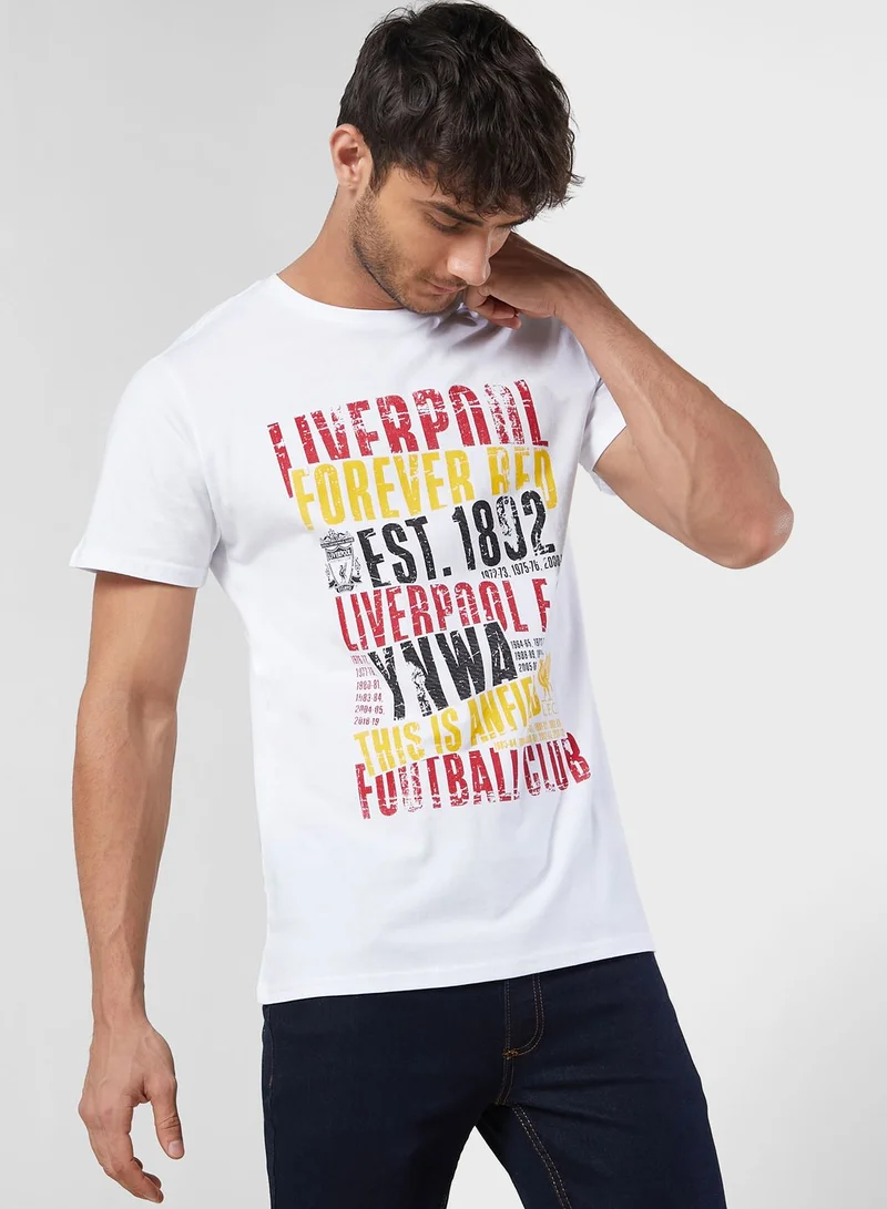 Liverpool FC Liverpool Word Chop T-Shirt