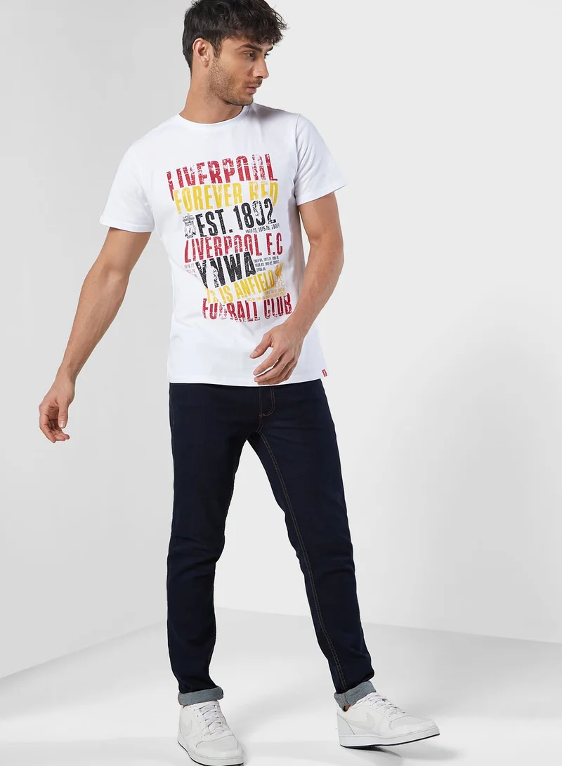 Liverpool FC Liverpool Word Chop T-Shirt