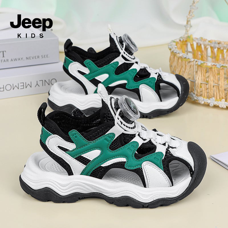 Jeep Kidsren'S Sandals 2025 Style Comfortable And Lightweight Boys' Sports Sandals Rotating Button Kidsren'S Sandals - Image 4
