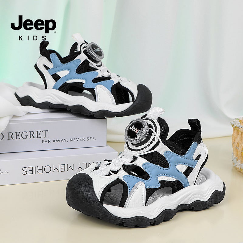 Jeep Kidsren'S Sandals 2025 Style Comfortable And Lightweight Boys' Sports Sandals Rotating Button Kidsren'S Sandals - Image 1