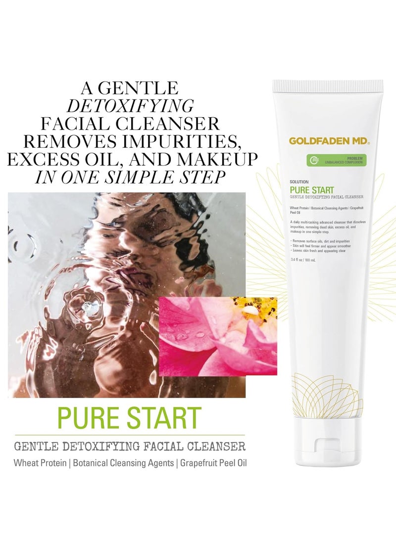 Goldfaden MD - GOLDFADEN MD Pure Start Gentle Detoxifying Natural Facial Cleanser, 3.4 FL Oz - Image 1