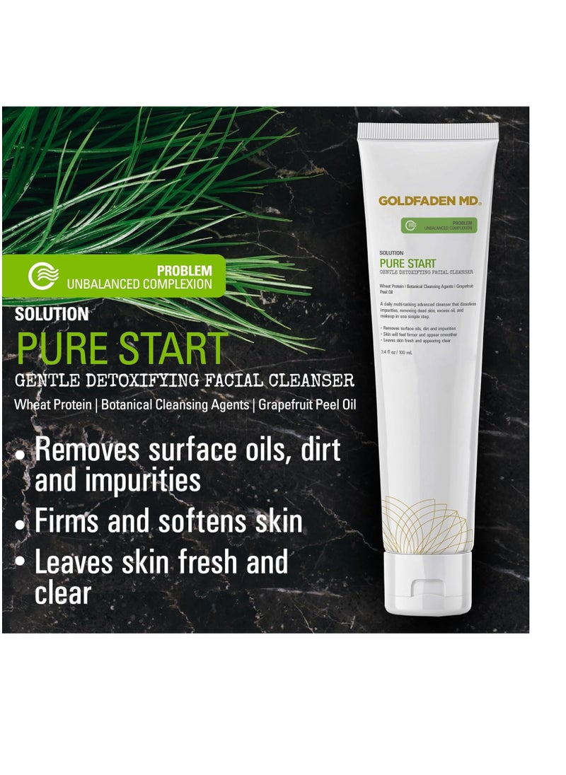 Goldfaden MD - GOLDFADEN MD Pure Start Gentle Detoxifying Natural Facial Cleanser, 3.4 FL Oz - Image 1