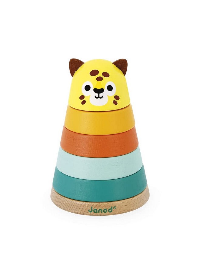 Janod - Tropik Jaguar Stacking Toy - 5 Stackable Pieces - 1 Year + J08261 - Image 1