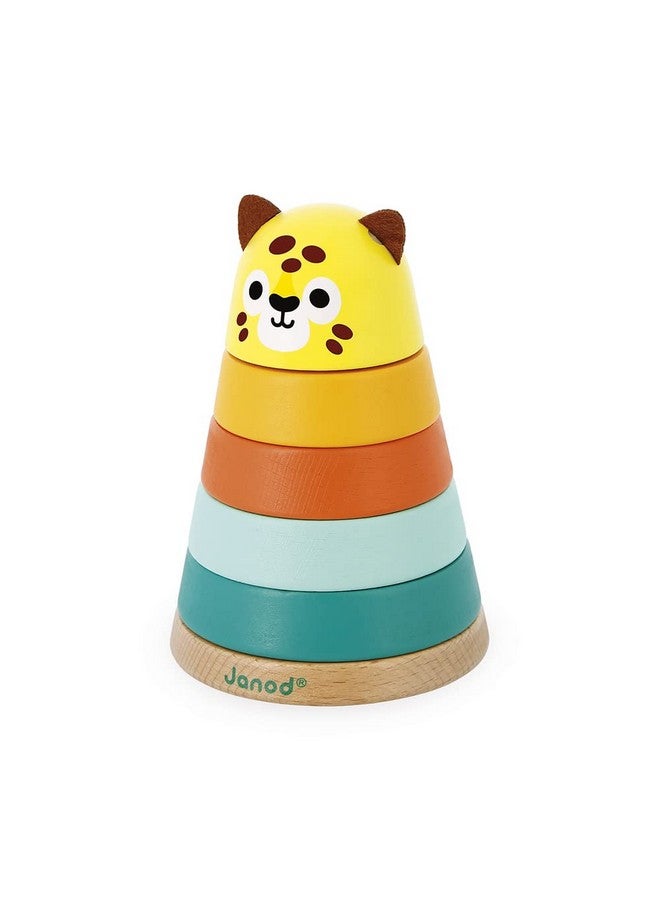 Janod - Tropik Jaguar Stacking Toy - 5 Stackable Pieces - 1 Year + J08261 - Image 3
