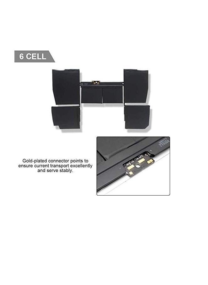 Generic A1527 A1705 Battery for MacBook Retina 12-inch A1534 Early 2015 2016 2017 BTO/CTO EMC 2746 2991 3099 MF865LL/A MF855LL/A MJY32LL/A MJJY32LL/A Y42LL/A 7.55V Lithium  - Image 4
