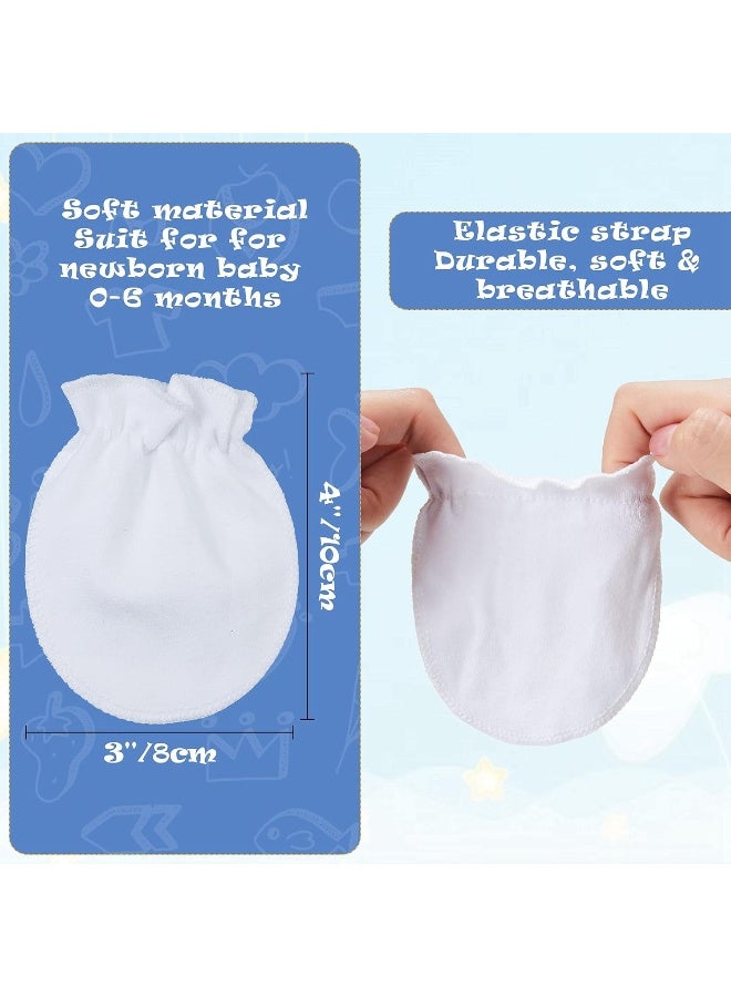 Syhood 20 Pairs Newborn Baby Boys Girls Mittens 0-6 Months Infant Toddler Mittens No Scratch Solid Color Gloves  - Image 2