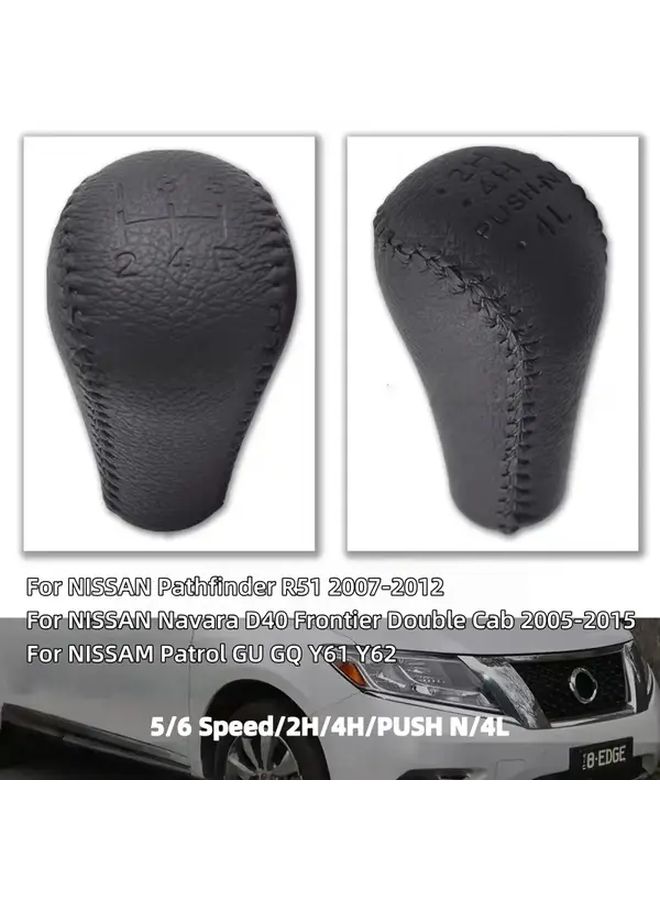 2H 4H Gear Shift Knob for Nissan Pathfinder Frontier 2005-2015 Push Button - Image 1
