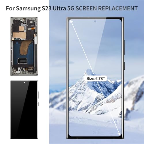 BEXUPULL OLED for Samsung S23 Ultra 5g Screen Replacement for Samsung Galaxy S23 Ultra LCD for Samsung S23 Ultra 5g Display Touch Digitizer Screen Assembly Replacement with Frame Black (US Version) - Image 2