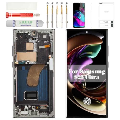BEXUPULL OLED for Samsung S23 Ultra 5g Screen Replacement for Samsung Galaxy S23 Ultra LCD for Samsung S23 Ultra 5g Display Touch Digitizer Screen Assembly Replacement with Frame Black (US Version) - Image 1