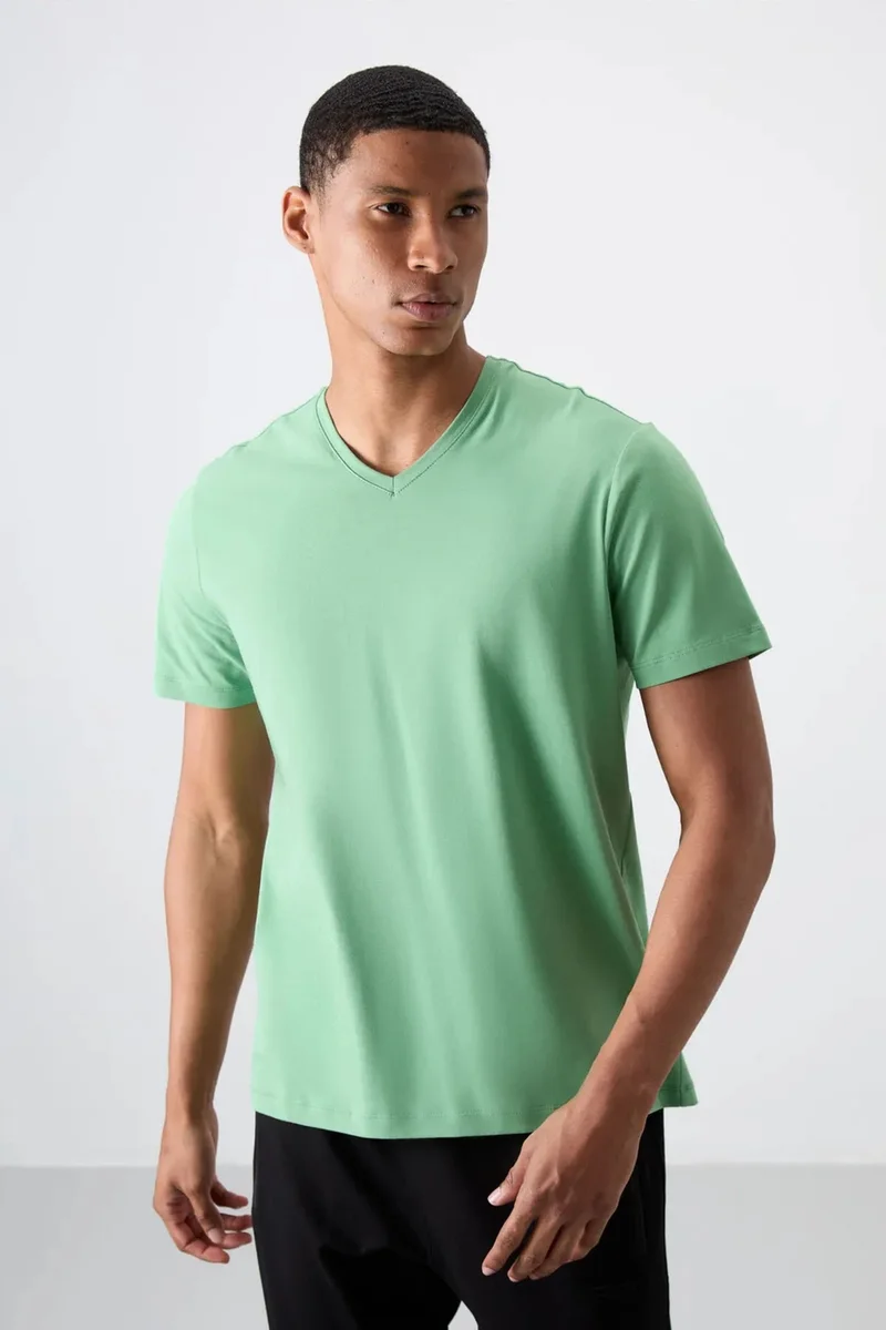 تومي لايف TOMMY Men's V-Neck Short Sleeve T-Shirt