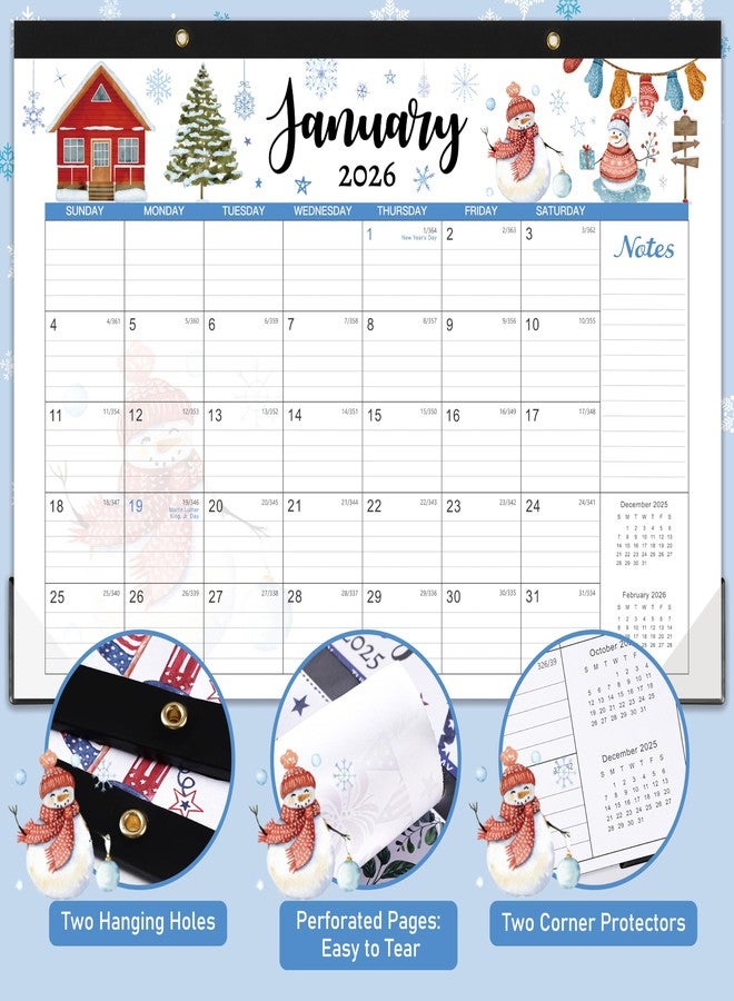 Coboll Desk Calendar 2025-2026, 18 Months Desk Calendar 2025-2026, July 2025 - December 2026, 17" x 12", 2025-2026 Desk Calendar Large Ruled Blocks for Planning - Image 2