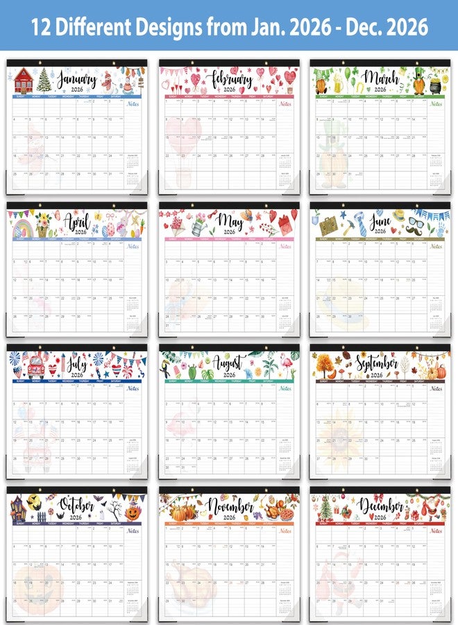 Coboll Desk Calendar 2025-2026, 18 Months Desk Calendar 2025-2026, July 2025 - December 2026, 17" x 12", 2025-2026 Desk Calendar Large Ruled Blocks for Planning - Image 5