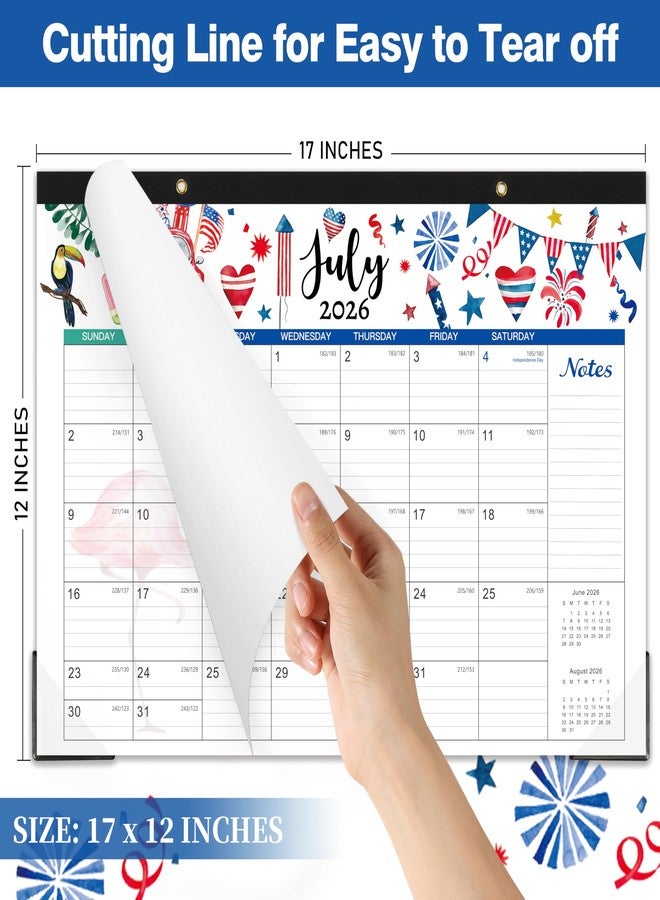 Coboll Desk Calendar 2025-2026, 18 Months Desk Calendar 2025-2026, July 2025 - December 2026, 17" x 12", 2025-2026 Desk Calendar Large Ruled Blocks for Planning - Image 4