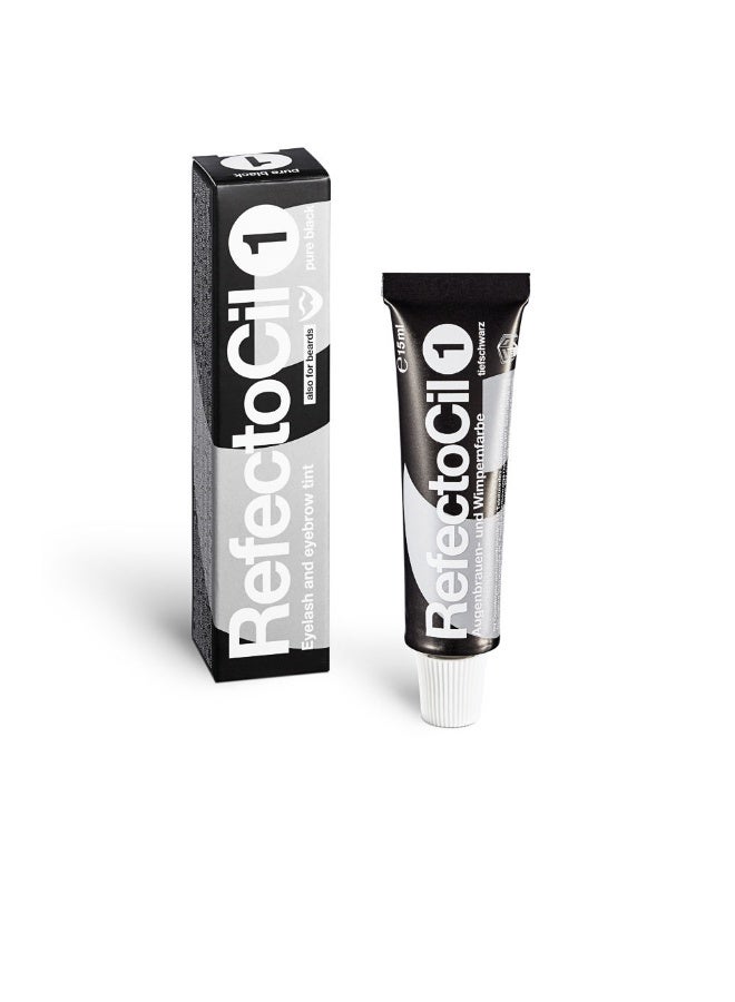 Refectocil Eyelash And Eyebrow Tint Color 1 Pure Black 15ml - Image 1