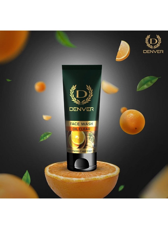 DENVER Oil Clear Face Wash - 50GM Each (Pack of 3) | Goodness of Vitamin C & Green Tea | Oil Cleansing Face Wash for Men | Suitable for Oily Skin | All Skin Type - Image 3
