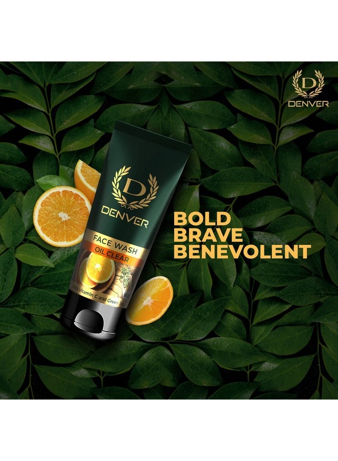 DENVER Oil Clear Face Wash - 50GM Each (Pack of 3) | Goodness of Vitamin C & Green Tea | Oil Cleansing Face Wash for Men | Suitable for Oily Skin | All Skin Type - Image 4