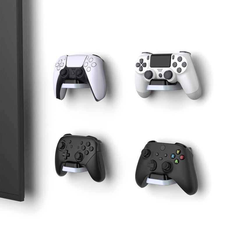 playvital Universal Game Controller Wall Mount for ps5 & Headset, Wall Stand for Xbox Series Controller, Wall Holder for Nintendo Switch Pro, Dedicated Console Hanger Mode for ps5 - Black & White - Image 3
