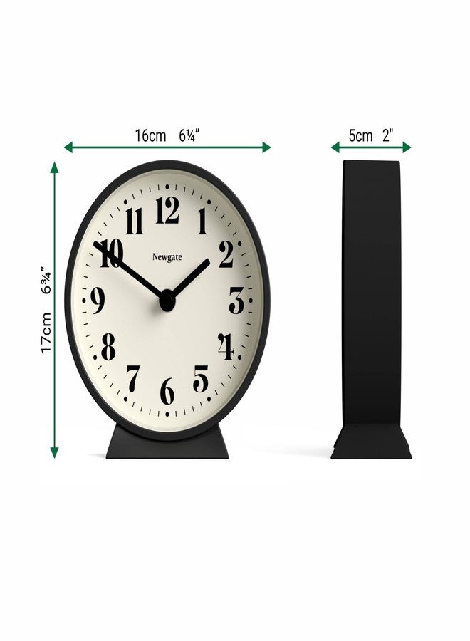 NEWGATE® Theatre Mantel Clock | Modern Classic Round Design | Black | Contemporary Style for Desk, Table, Shelf or Bedside - Image 3