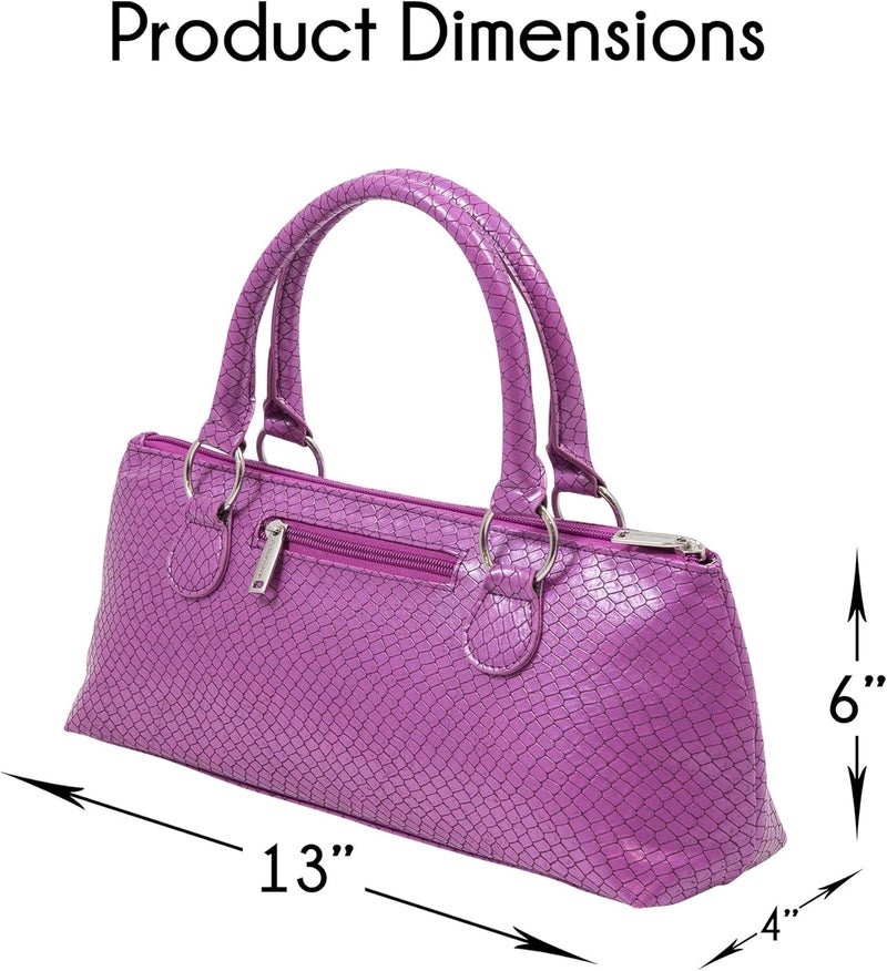 Primeware Wine Clutch Bag (Thermal Insulated) Trendy Women’s Carry Tote | Holds Red & White 750mL Bottles | Trendy Fashion | Incl. Portable Waiter-Style Corkscrew (Lavender Burmese) - Image 5