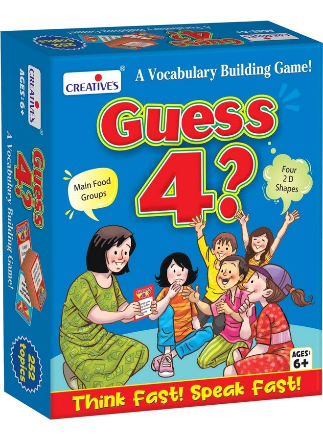 Creative's Creative’s Guess 4 ? | Vocabulary Building Game | Entertaining Board Game |Fun & Challenging Board Game | Family Board Game | Children Party & Group Board Game | Ages 6 & Up - Image 1