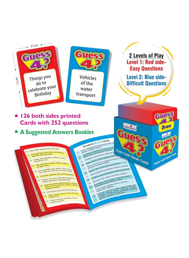 Creative's Creative’s Guess 4 ? | Vocabulary Building Game | Entertaining Board Game |Fun & Challenging Board Game | Family Board Game | Children Party & Group Board Game | Ages 6 & Up - Image 2