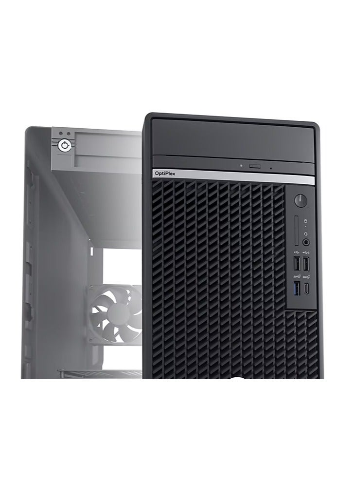 ديل جهاز كمبيوتر مكتبي OptiPlex 7020 Tower مزود بمعالج Intel Core i7 من الجيل الرابع عشر، وذاكرة وصول عشوائي DDR5 سعة 8 جيجابايت، وقرص SSD من نوع NVMe بسعة 512 جيجابايت، وبطاقة رسومات Intel UHD Graphics 770 مدمجة، ونظام تشغيل Windows 11 Pro - جهاز مكتبي عالي الأداء للأعمال مزود بمحرك أقراص DVD±RW، ولوحة مفاتيح وفأرة من Dell باللون الأسود - Image 2