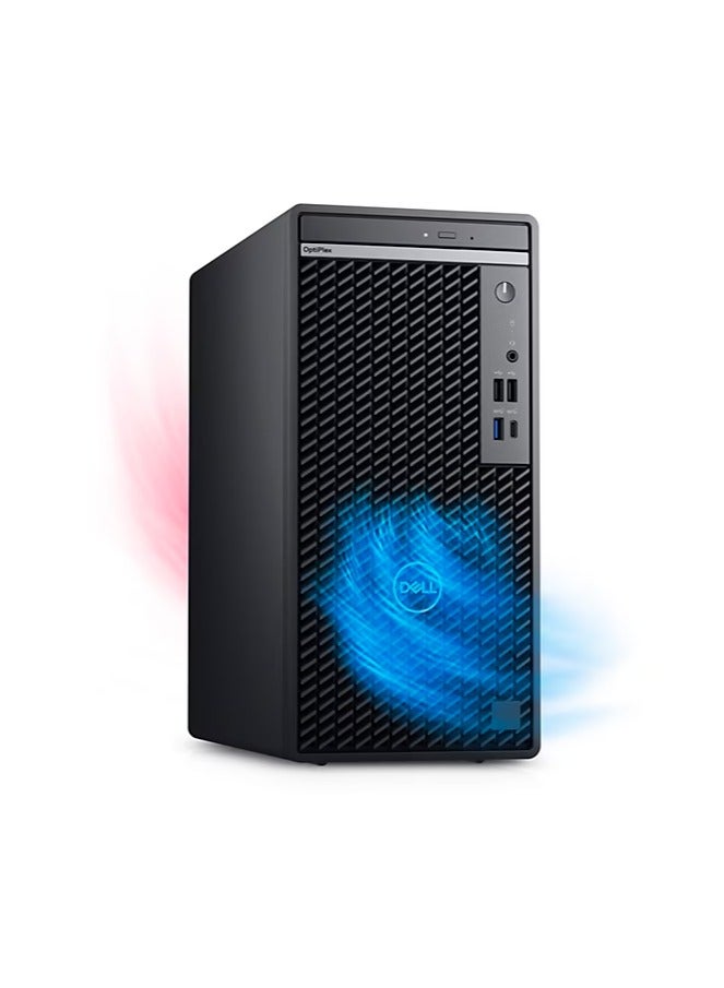 ديل جهاز كمبيوتر مكتبي OptiPlex 7020 Tower مزود بمعالج Intel Core i7 من الجيل الرابع عشر، وذاكرة وصول عشوائي DDR5 سعة 8 جيجابايت، وقرص SSD من نوع NVMe بسعة 512 جيجابايت، وبطاقة رسومات Intel UHD Graphics 770 مدمجة، ونظام تشغيل Windows 11 Pro - جهاز مكتبي عالي الأداء للأعمال مزود بمحرك أقراص DVD±RW، ولوحة مفاتيح وفأرة من Dell باللون الأسود - Image 3