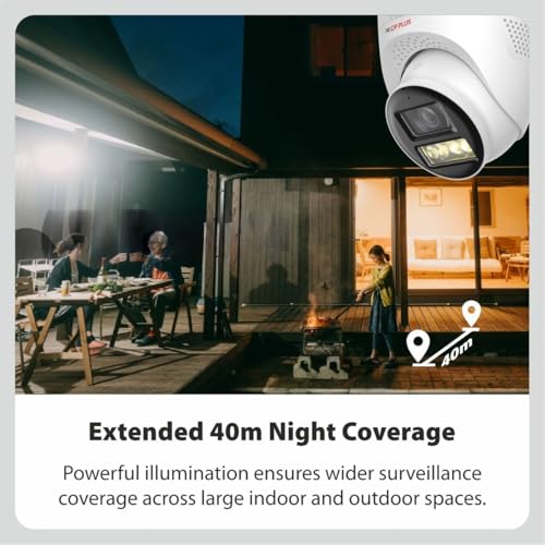 CP PLUS 2.4MP Dual Light Dome CCTV Camera | Full HD 1080p Resolution | Smart Dual IR & Warm Light | Two-Way Talk (VoxaCam) | 40m Night Vision | 3.6mm Lens (2.8mm Optional) | CP-UMC-DA24L4-L - Image 2