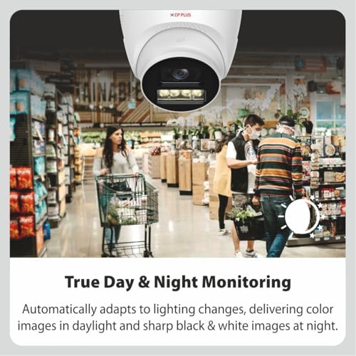 CP PLUS 2.4MP Dual Light Dome CCTV Camera | Full HD 1080p Resolution | Smart Dual IR & Warm Light | Two-Way Talk (VoxaCam) | 40m Night Vision | 3.6mm Lens (2.8mm Optional) | CP-UMC-DA24L4-L - Image 3