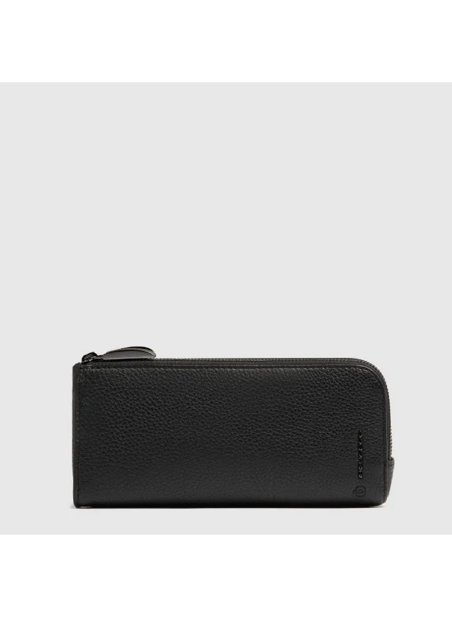 PIQUADRO Piquadro Leather Men's Pouch AC7037MOS Travel Organizer with Glasses Compartment & Removable Wrist Strap