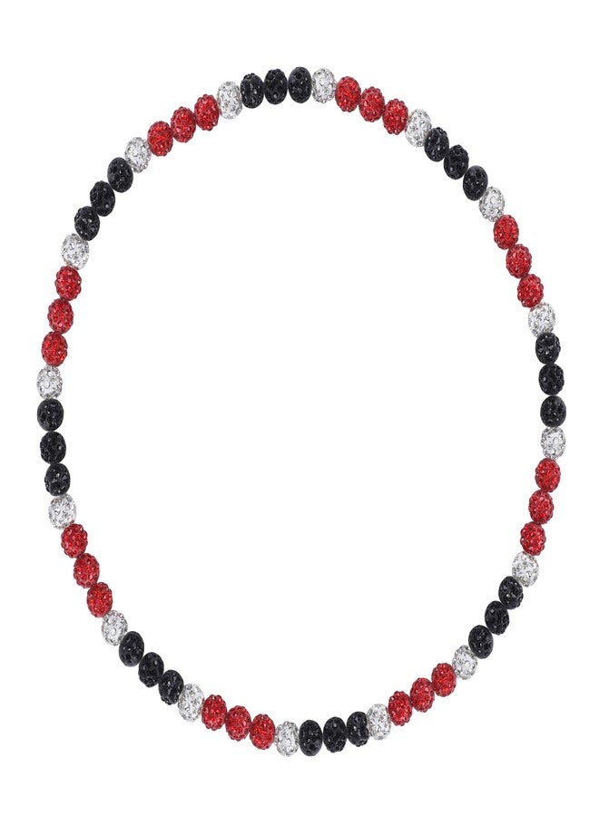 EXPHAIN Philadelphia Phils Baseball Necklace For Men Women Baseballer Inspired Beaded Necklace Unisex Rhinestone Discoball Necklaces Jewelry-gift for baseball team lovers, 20 inches, Rhinestone - Image 1