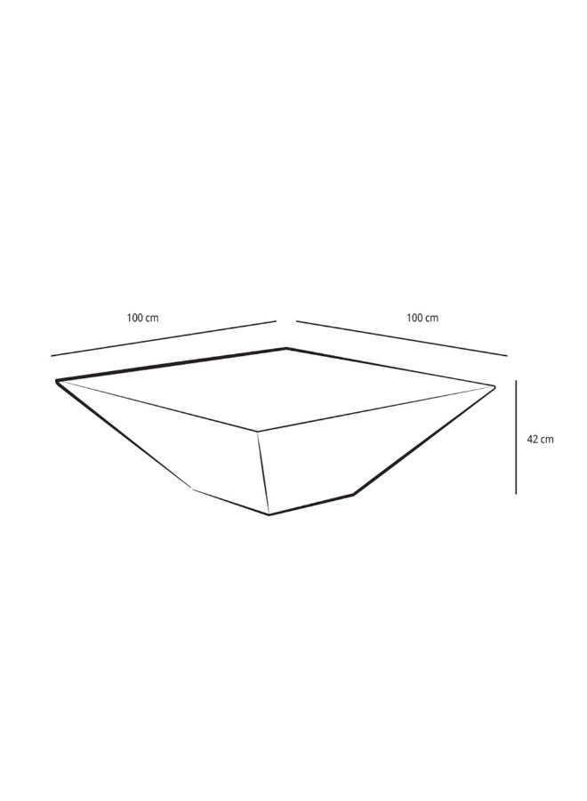 Al Home Merkina Luxe Sleek Black Marble Center Table By Alhome 100x100x42 cm - Image 2