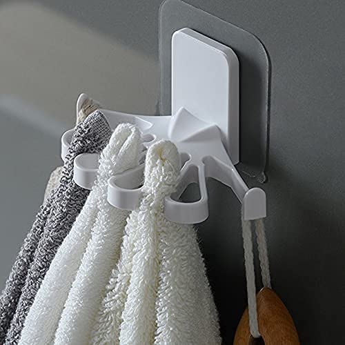 Dayalu Flower Shaped Towel Hanger Self Adhesive/Towel Holder/Napkin Holder/Napkin Hanger/Towel Rack/Towel Organizer with Wall Hanging Hooks for Kitchen, Bathroom, Home(2) - Image 3
