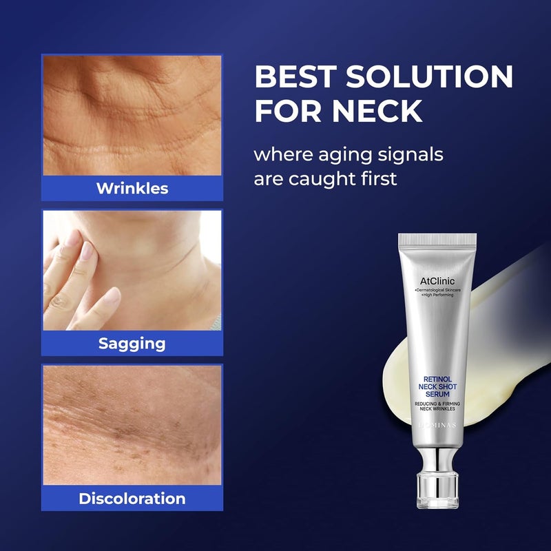 DOMINAS Atclinic Neck Firming Serum with Retinol 5Peptides Reduce Wrinkles Tech Neck Lines in 2 Weeks Lightweight Korean Skincare 1 fl oz - Image 3