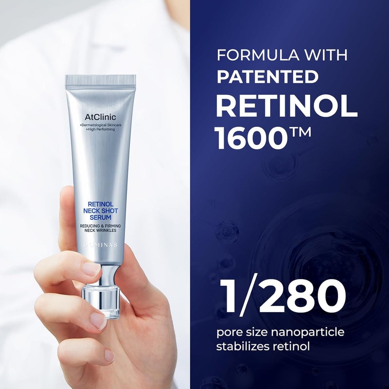 DOMINAS Atclinic Neck Firming Serum with Retinol 5Peptides Reduce Wrinkles Tech Neck Lines in 2 Weeks Lightweight Korean Skincare 1 fl oz - Image 5