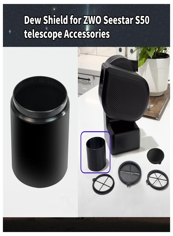 XJJ Dew Shield Compatible With ZWO SeeStar S50 Telescope Light Hood, Lens Stray Light Protection And Lens Anti-condensation Shield Reduces The Risk Of Fogging With Dew. Compatible With Bahtinov Mask Focus - Image 2