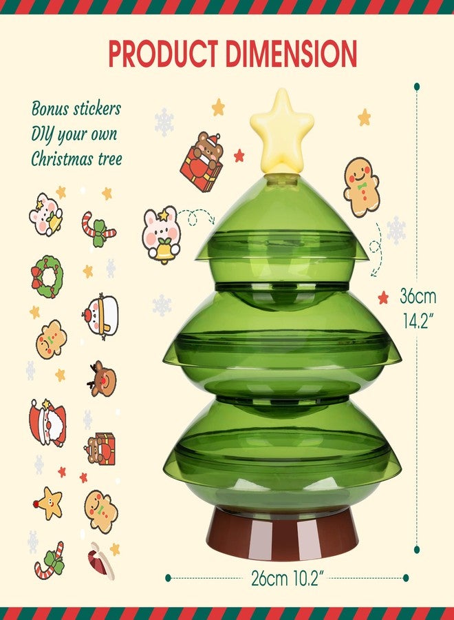 IVYROLL Christmas Candy Dish with Lid, Candy Platter Dish Serving Snack Box Container Decorative Plates for Xmas Holiday Party - Image 4